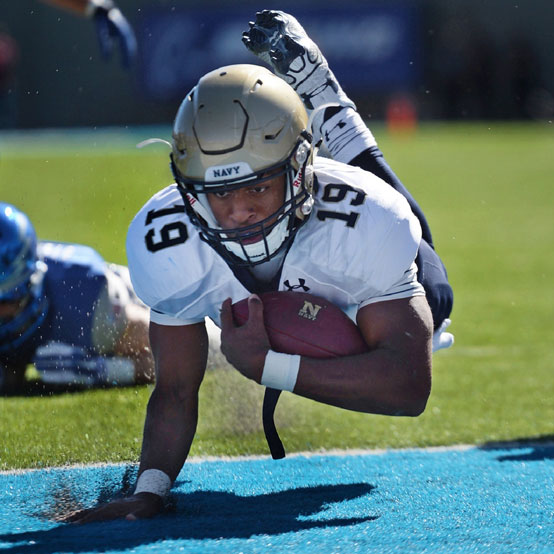 Turf on football field